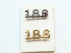 Brass \"186\" shoulder insignia worn on the epaulets by enlisted men in the 186 th Kent Overseas Battalion, 1916