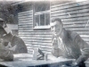 Soldier at Table with Something in Hand