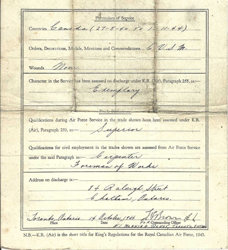 Clarence Case Discharge 1