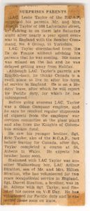 Newspaper Article regarding Eric and Les in WW2